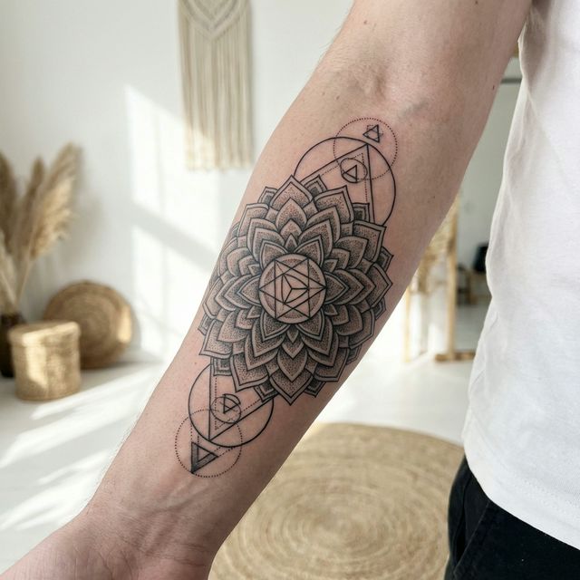 Mandala & Geometric Tattoo Style